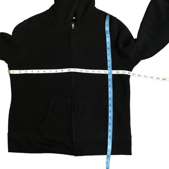 OLD NAVY Sweatshirt Women's Size Large Black Full Zip Teddy Hoodie - Picture 4 of 14